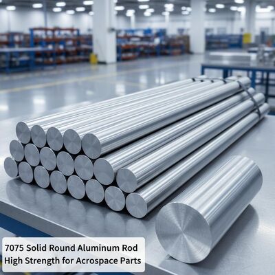7075 Aluminium ronde staaf Stevige precisie van ruimtevaartkwaliteit met hoge weerstand Machinaal bewerkbaar voor industrieel gebruik
