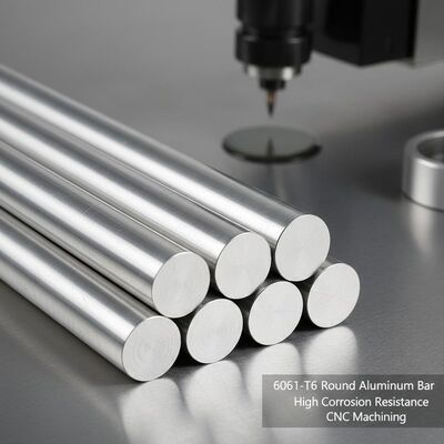 6061 T6 CNC-bewerking met grote diameter aluminium ronde staaf met hoge corrosiebestendigheid