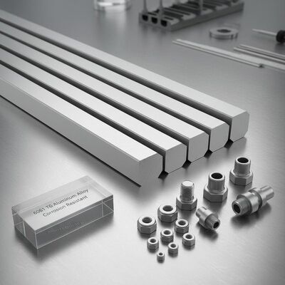 6061 T6 Aluminium Hex Bar Precisie Geëxtrudeerd Corrosiebestendig voor Moeren Bouten Hydraulische Connectoren