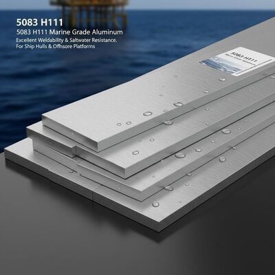 5083 H111 Platte staaf van aluminium van maritieme kwaliteit met uitstekende lasbaarheid en zoutwaterbestendigheid voor scheepsrollen en offshoreplatforms