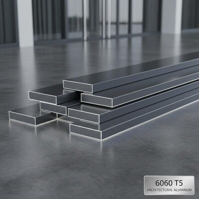 6060 T5 Architectonische kwaliteit Aluminium platte staaf met superieure anodiserende afwerking voor raamdeuren en gordijnmuren
