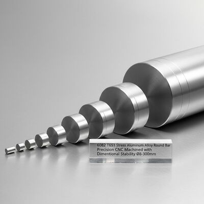 6082 T651 Aluminiumlegering Ronde Staaf Spanningsarm Precisie CNC Gefreesd met Strakke Tolerantie h8/h9
