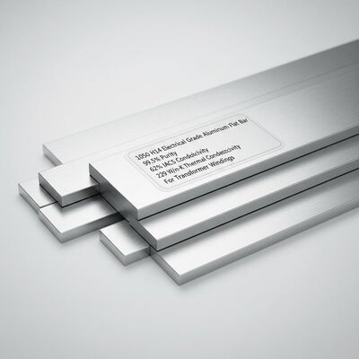 1050 H14 Platte staaf van aluminiumlegering van elektrische kwaliteit met 99,5% zuiverheid en 62% IACS-geleidbaarheid voor transformatorwikkelingen