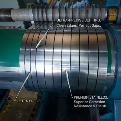 Spiegel 8K Gepolijst 304 Roestvrij Staal Coil Reflectief Decoratief Paneel Strip